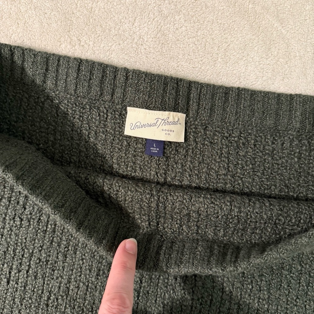 Universal Thread Green Ribbed Mini Skirt - image 2